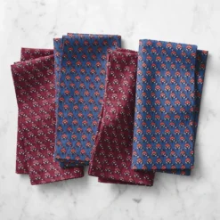 AERIN Small Block Print Napkins, Set of 4 - Plum Floral 8 AERIN Small Block Print Napkins, Set of 4 - Plum Floral -TABLETOP BAR STORE aerin small block print napkin 202220 0020 aerin small block print napkins set of 4 z