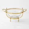 Antique Brass & Glass Serving Bowl -TABLETOP BAR STORE antique brass and glass serving bowl 202240 1032 img1z
