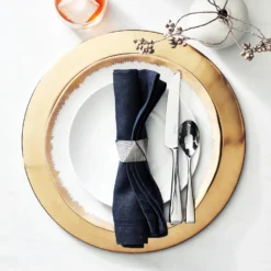 Antique Brass Charger Plate -TABLETOP BAR STORE antique brass charger 202240 0077 robert welch beckford flatware set z