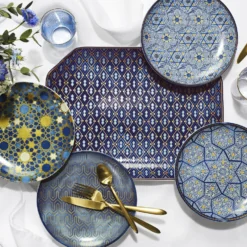 Arezzo Brushed Cutlery Place Setting 29 Arezzo Brushed Cutlery Place Setting -TABLETOP BAR STORE arezzo brushed flatware placesetting 202219 0003 blue mosaic platter z