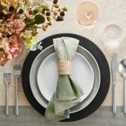Arezzo Brushed Cutlery Place Setting 35 Arezzo Brushed Cutlery Place Setting -TABLETOP BAR STORE arezzo brushed flatware placesetting 202233 0153 light woven napkin rings set of 4 z