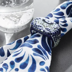 Azulete Napkin Rings, Set of 4 -TABLETOP BAR STORE azulete napkin rings 202239 0002 azulete napkin rings set of 4 1 z