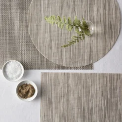 Chilewich Bamboo Chalk Round Placemat -TABLETOP BAR STORE bamboo chalk round placemat 202225 0006 chilewich bamboo placemats z