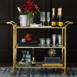 Beckett Bar Cart, Brass -TABLETOP BAR STORE beckett bar cart 202218 0084 beckett bar cart z