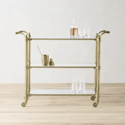 Beckett Bar Cart, Brass -TABLETOP BAR STORE beckett bar cart 202237 0018 beckett bar cart 2 z
