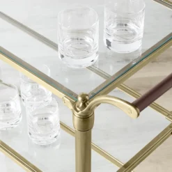Beckett Bar Cart, Brass -TABLETOP BAR STORE beckett bar cart 202237 0018 beckett bar cart z