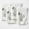 Bee Embroidered Napkins, Set of 4 1 Bee Embroidered Napkins, Set of 4 -TABLETOP BAR STORE bee embroidered napkins 202229 0370 img2z