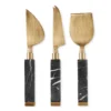 Black Marble Cheese Knives, Set of 3 1 Black Marble Cheese Knives, Set of 3 -TABLETOP BAR STORE black marble cheese knives 202231 0172 img41z