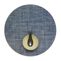 Chilewich Basketweave Round Placemat -TABLETOP BAR STORE chilewich basketweave place mat denim 202209 0118 chilewich basketweave round placemat z