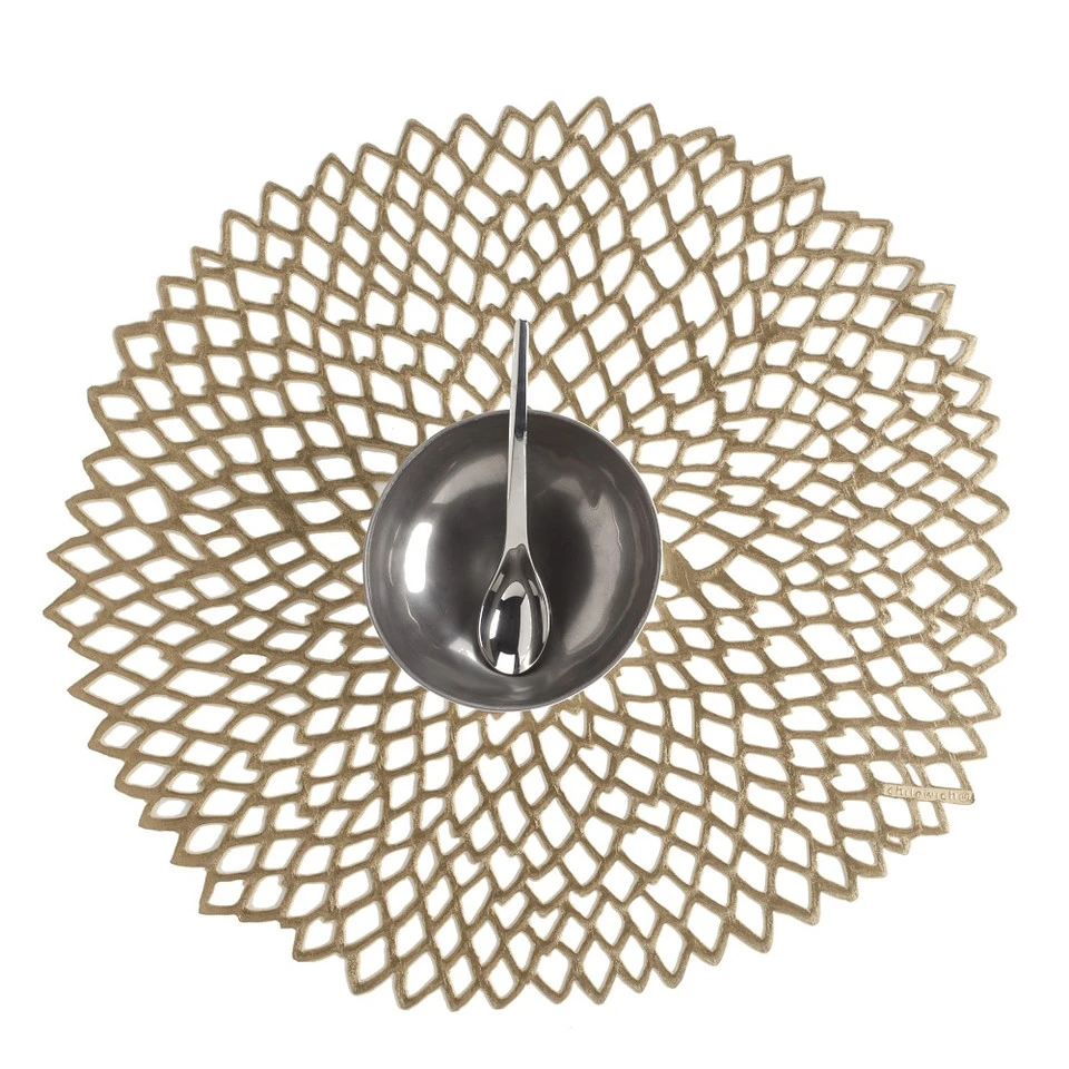 Chilewich Dahlia Brass Placemat 5 Chilewich Dahlia Brass Placemat - Image 3