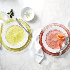 Citrus Glass Chargers, Set of 4 -TABLETOP BAR STORE citrus glass chargers 202228 0010 citrus glass chargers set of 4 1 z