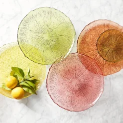 Citrus Glass Chargers, Set of 4 -TABLETOP BAR STORE citrus glass chargers 202228 0010 citrus glass chargers set of 4 z