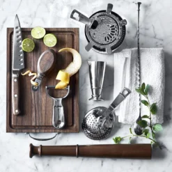 Crafthouse by Fortessa Hawthorne Strainer 7 Crafthouse by Fortessa Hawthorne Strainer -TABLETOP BAR STORE crafthouse hawthrone strainer 202139 0039 bar mop towels dishcloths set of 4 z