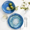 Drip Reactive Outdoor Melamine Dinner Plates - Blue -TABLETOP BAR STORE drip reactive outdoor melamine dinner plates 202237 0258 drip reactive outdoor melamine dinner plates z