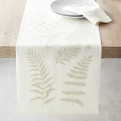 Embroidered Flora Table Runner