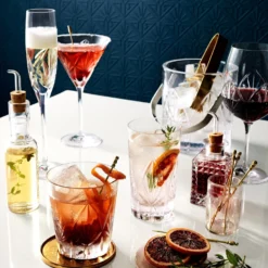 Fiore Highball Glasses 12 Fiore Highball Glasses -TABLETOP BAR STORE fiore cut highball glasses 202220 0012 shaped antique brass cocktail picks set of 6 z