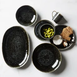 Cyprus Reactive Glaze Serving Bowl -TABLETOP BAR STORE glossy reactive glaze serving bowl 202217 0001 cyprus reactive glaze mugs z