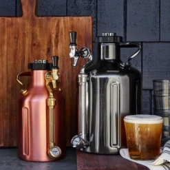 GrowlerWerks uKeg Growler, 1.9 L. -TABLETOP BAR STORE growlerwerks copper pressurized 64 oz growler 202240 0025 growlerwerks ukeg growler 64 oz z