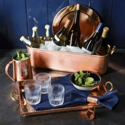 Hammered Copper Charger 16 Hammered Copper Charger -TABLETOP BAR STORE hammered copper charger 202240 0071 copper rectangular tray z