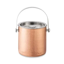 Hammered-Copper Ice Bucket With Lid -TABLETOP BAR STORE hammered copper ice bucket with lid 202240 0026 hammered copper ice bucket with lid z