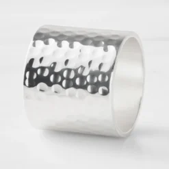 Hammered Napkin Rings, Set of 4 -TABLETOP BAR STORE hammered napkin rings 202229 0221 hammered napkin rings set of 4 z