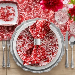 Hammered Napkin Rings, Set of 4 -TABLETOP BAR STORE hammered napkin rings 202230 0306 marlo thomas red dinner napkins set of 4 z