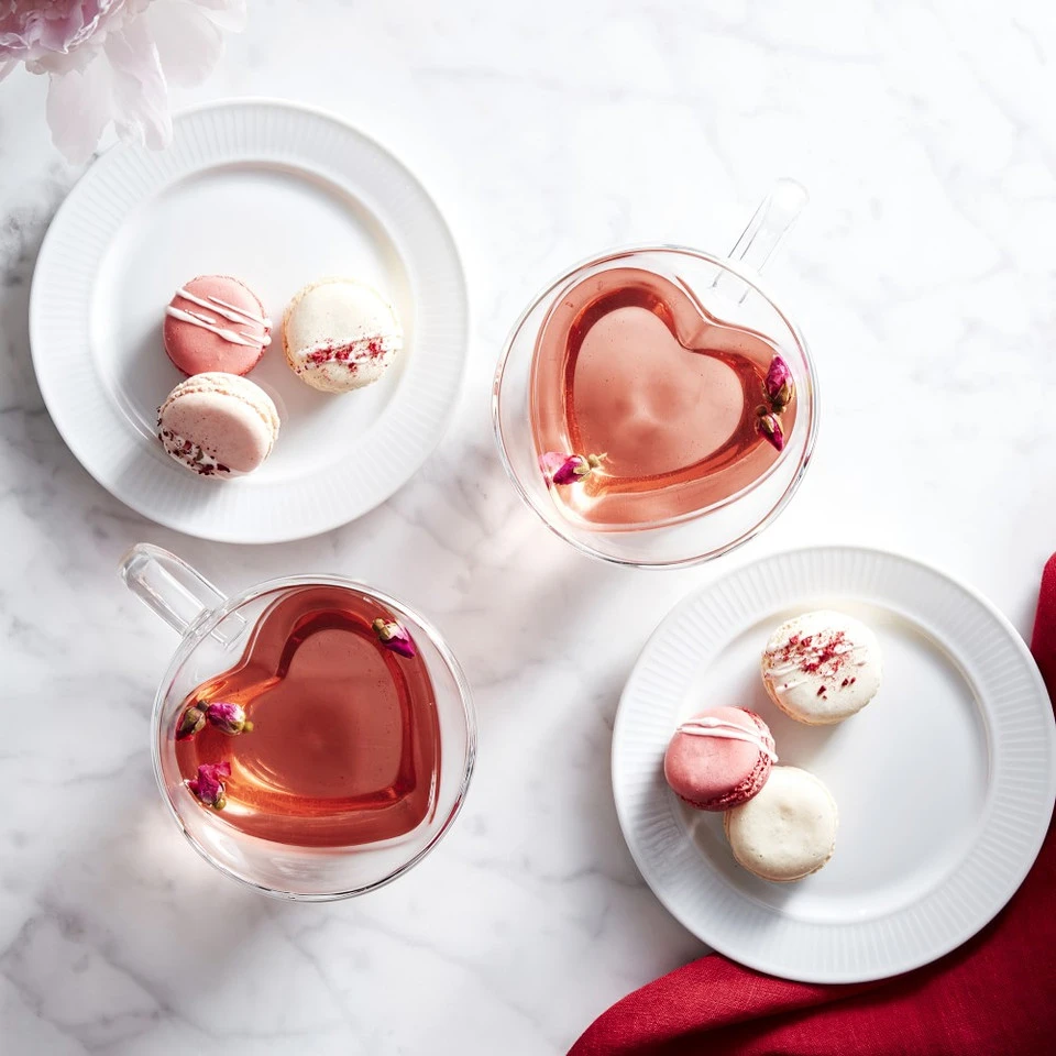 Heart Double-Wall Latte Mugs 3 Heart Double-Wall Latte Mugs