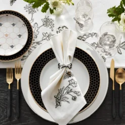 Honeycomb Salad Plates -TABLETOP BAR STORE honeycomb salad plate 202229 0295 bee embroidered table runner z
