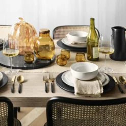 Rustic Ceramic Dinner Plates -TABLETOP BAR STORE italy rustic ceramic dinner plates 202231 0149 fringed napkins set of 4 z