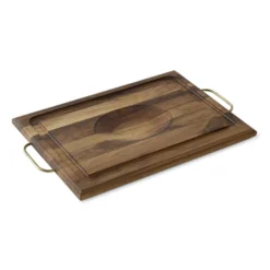 J.K Adams Handled Carving Board, Walnut with Brass Handles