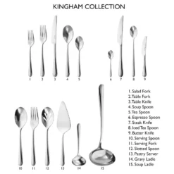 Kingham Open Stock Dessert Spoon -TABLETOP BAR STORE kingham open stock dinner spoon 202237 0014 robert welch kingham salad fork z