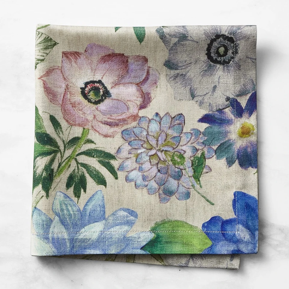 La Vie en Bleu Napkins, Set of 4 5 La Vie en Bleu Napkins, Set of 4 - Image 3