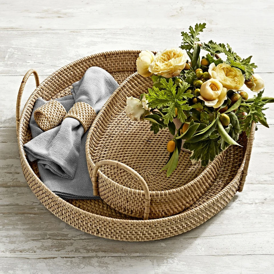 Light Woven Oval Tray 7 Light Woven Oval Tray - Image 5