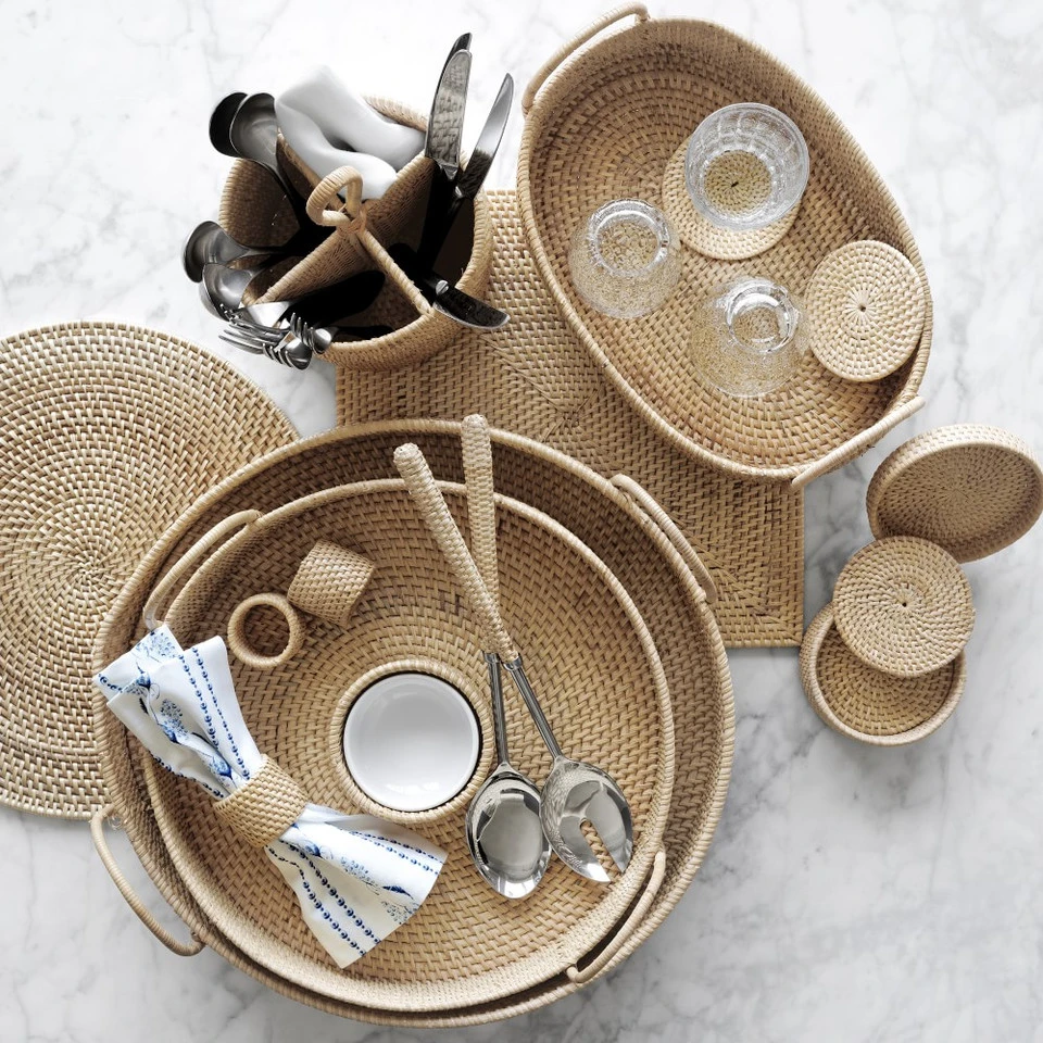 Light Woven Oval Tray 8 Light Woven Oval Tray - Image 6