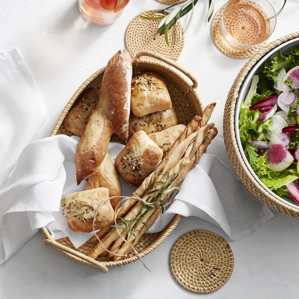 Light Woven Oval Tray 4 Light Woven Oval Tray - Image 2