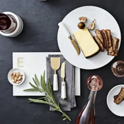 Marble & Brass Monogram Board -TABLETOP BAR STORE marble and brass monogram board 202222 0004 marble brass round board z