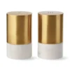 Marble & Brass Salt & Pepper Shakers 1 Marble & Brass Salt & Pepper Shakers -TABLETOP BAR STORE marble and brass salt and pepper shakers hero new z