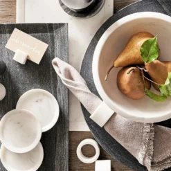 Marble Napkin Ring, Each -TABLETOP BAR STORE marble napkin ring pb 003 ws