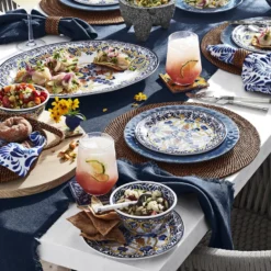 Maravilla Melamine Salad Plates -TABLETOP BAR STORE marravilla salad plates 202235 0001 nito napkin rings z