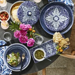 Mexico Vin Azul Napkins, Set of 4 -TABLETOP BAR STORE mexico vin azul napkins 202234 0026 azulete salad plates set of 4 z