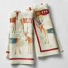 Natale Reindeer Tea Towels, Set of 2