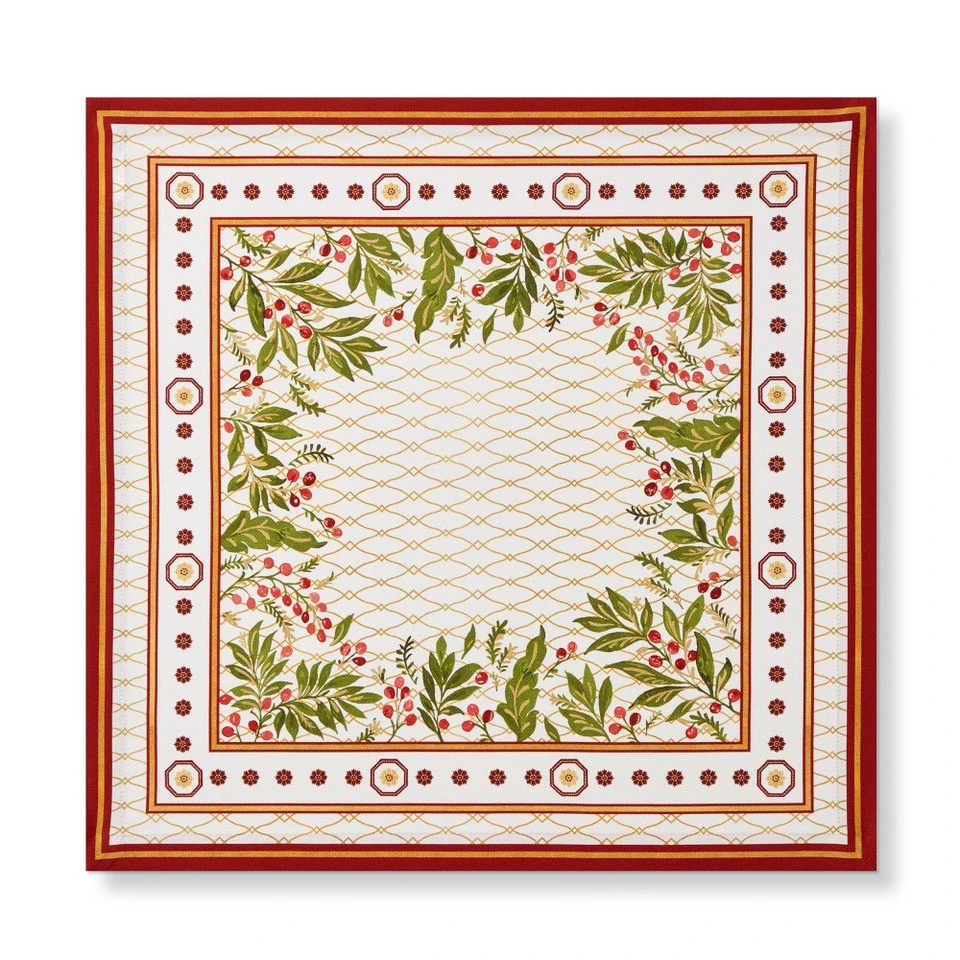 Noel Floral Napkins, Set of 4 6 Noel Floral Napkins, Set of 4 - Image 4