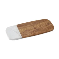 Olivewood & White Marble Rectangular Board