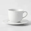 Pillivuyt Basketweave Porcelain Cup & Saucer
