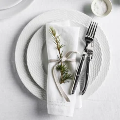 Pillivuyt Basketweave Porcelain Dinnerware Collection -TABLETOP BAR STORE pillivuyt basketweave porcelain dinnerware collection 202227 0008 jean dubost laguiole 20 piece flatware set 1 z