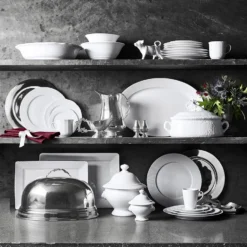 Pillivuyt Basketweave Porcelain Rectangular Platter -TABLETOP BAR STORE pillivuyt basketweave rectangular platter 202240 0065 pillivuyt perle porcelain mugs z