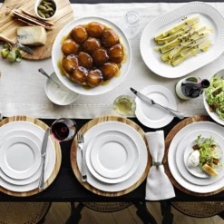 Pillivuyt Coupe Porcelain Dinnerware Collection -TABLETOP BAR STORE pillivuyt coupe porcelain dinnerware collection 202227 0008 pillivuyt basketweave porcelain salad plates z