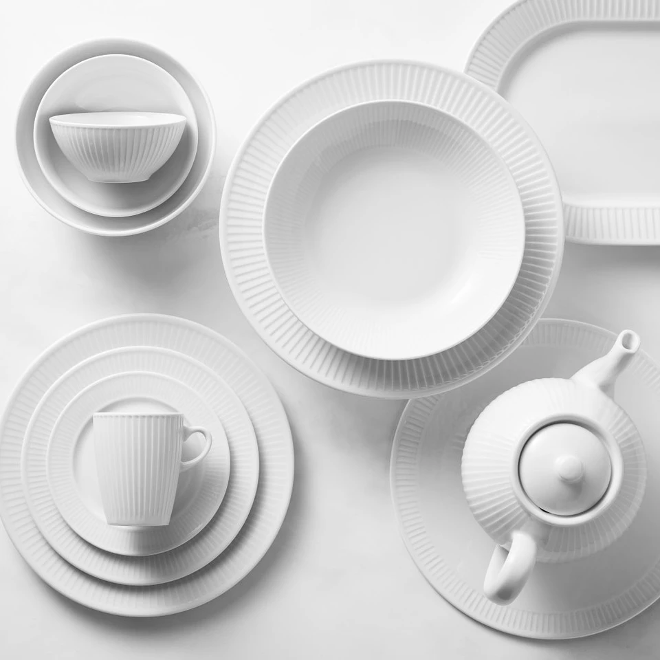 Pillivuyt Plisse Porcelain Salad Plates 11 Pillivuyt Plisse Porcelain Salad Plates - Image 9