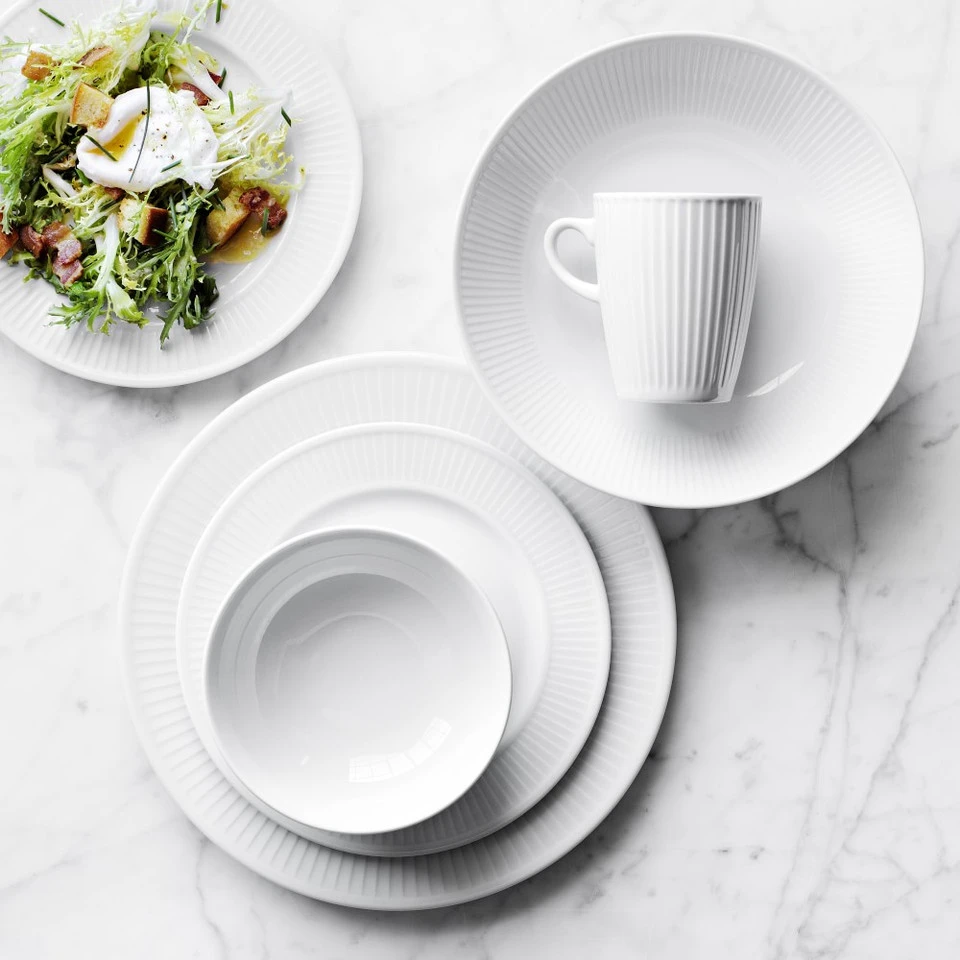 Pillivuyt Plisse Porcelain Salad Plates 17 Pillivuyt Plisse Porcelain Salad Plates - Image 15