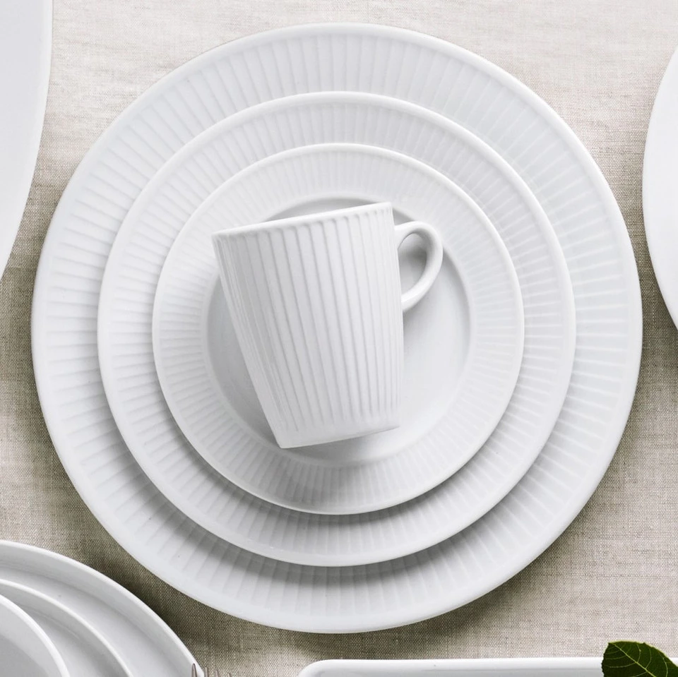 Pillivuyt Plisse Porcelain Salad Plates 7 Pillivuyt Plisse Porcelain Salad Plates - Image 5